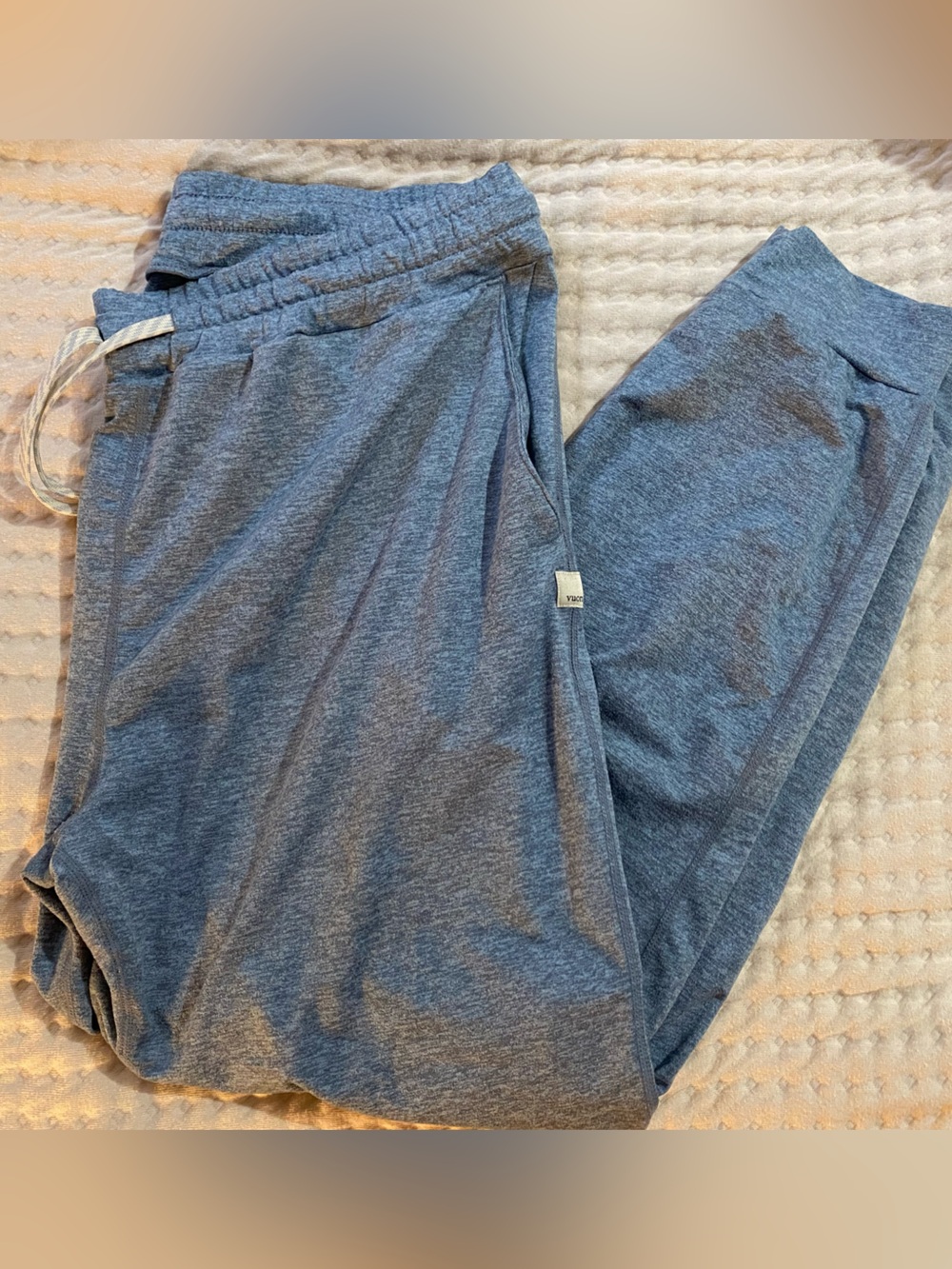 Vuori heather blue performance joggers